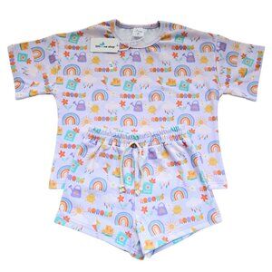 NWT Little One Shop Spring Vibes Slouchy Set 3T Girls Cotton Spandex Easter